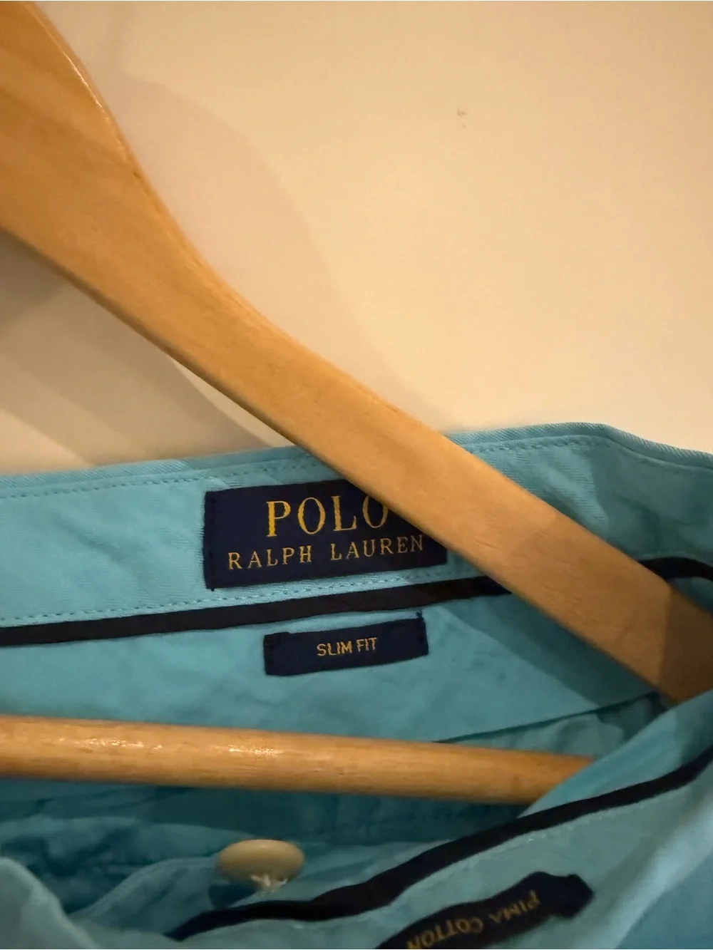 Slim fit Polo by Ralph Lauren Pastel Blue Men's Chinos